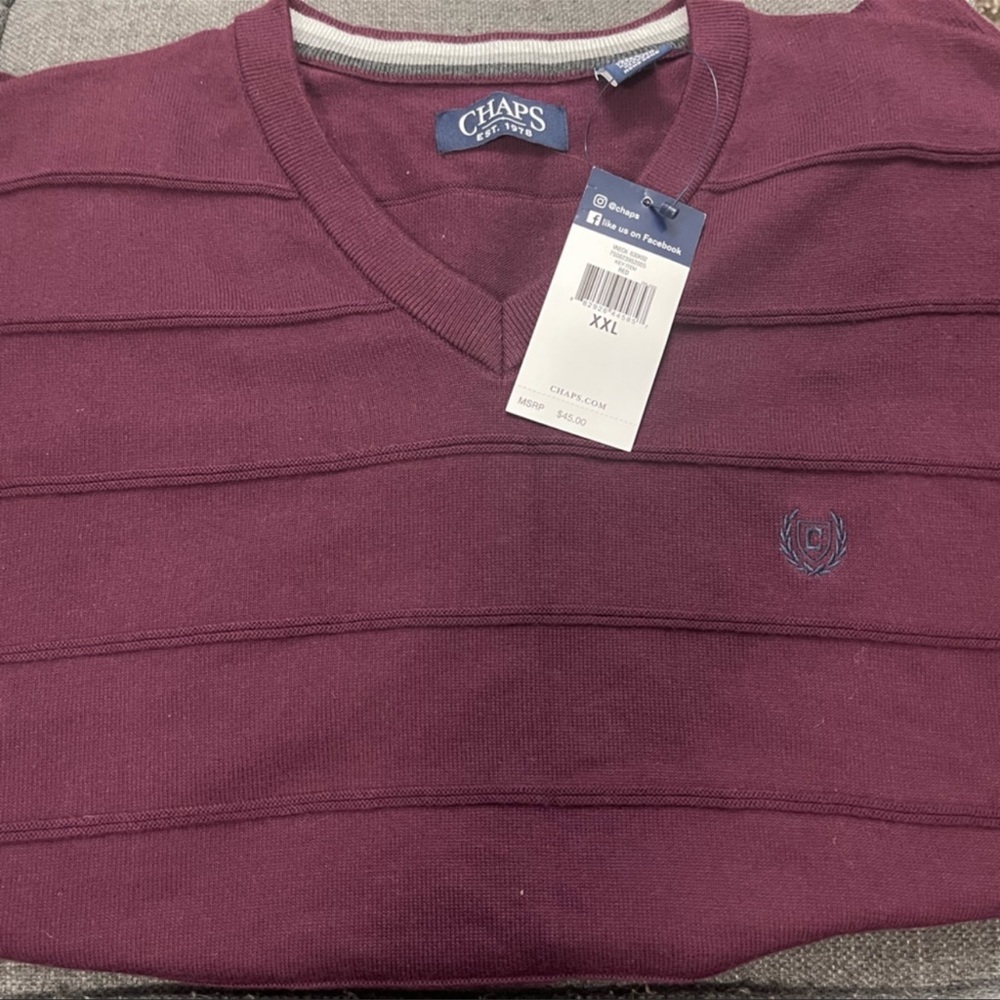 Chaps V-Neck Vest Sweater